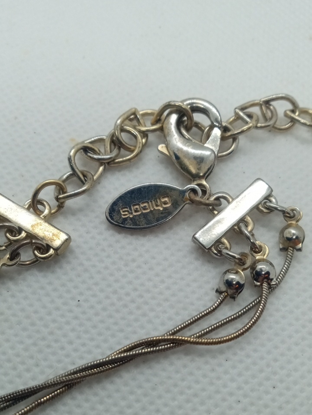 CHICO'S TRIPLE STRAND CASCADE NECKLACE - Picture 7 of 7